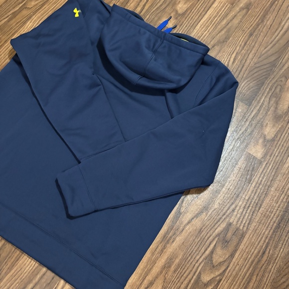 Under Armour * Steph Curry Pullover Sweatshirt Hoodie * Blue & Gold Size 2XL - Picture 3 of 10